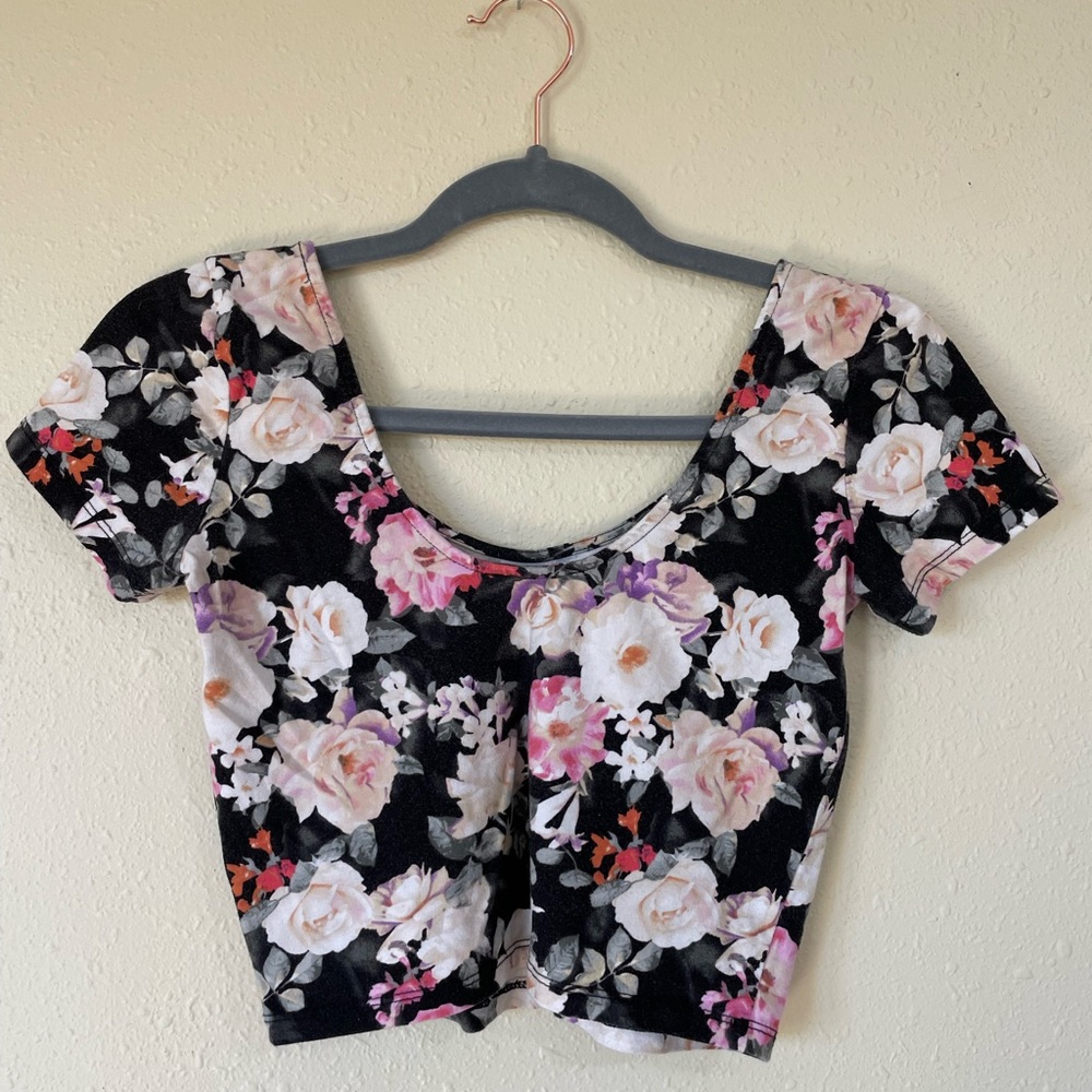 Floral Crop Top, baby doll T